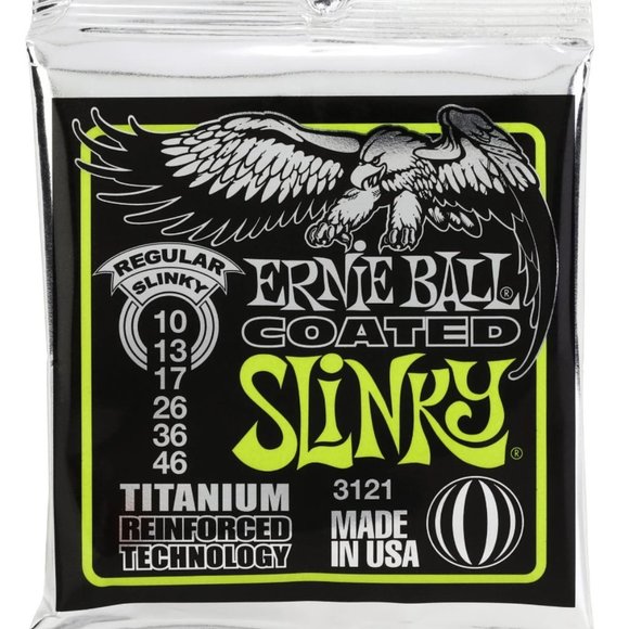 New 2-Pack Ernie Ball Coated 3121 Regular Slinky Electric Guitar Strings 10-46 - Picture 3 of 3